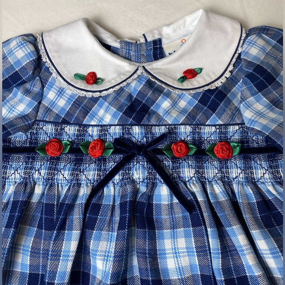 VINTAGE BABY | GIRL | 6-9M | SMOCKED ROMPER | ROSE